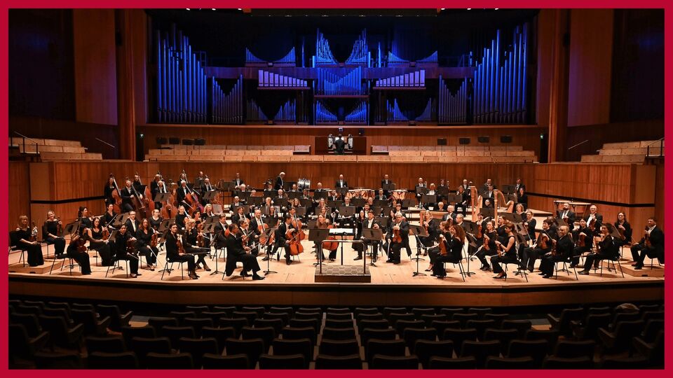 The London Philharmonic Orchestra performing at the Royal Festival Hall
