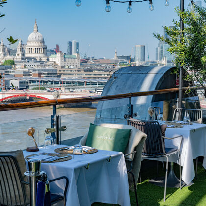 view of st paul's from the oxo tower restaurant terrace