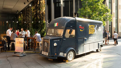 Mr Pizza Baby food truck parked on the street