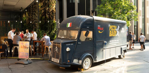 Mr Pizza Baby food truck parked on the street