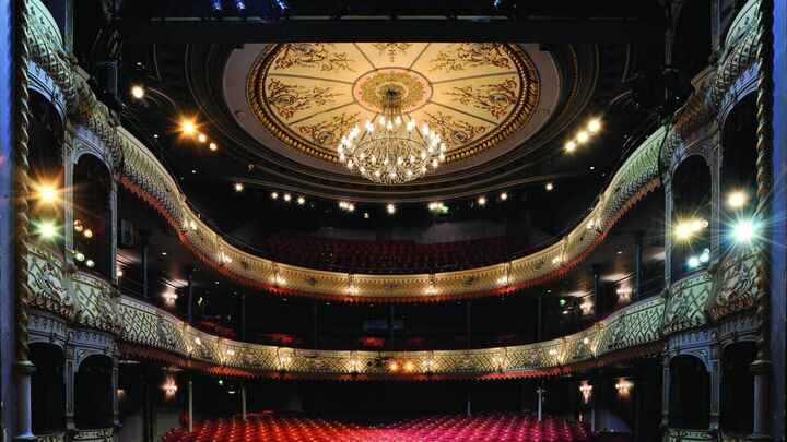 A view from the stage at at the Old Vic Theatre.