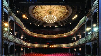 A view from the stage at at the Old Vic Theatre.