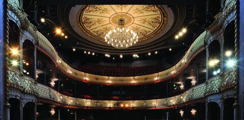 A view from the stage at at the Old Vic Theatre.