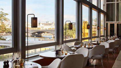 Views over the river from Skylon restaurant window tables
