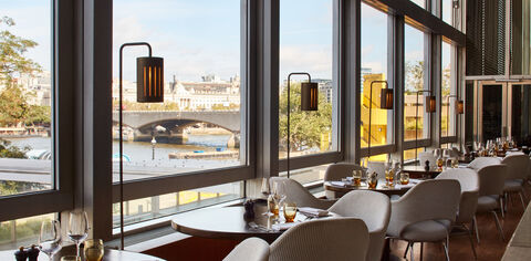 Views over the river from Skylon restaurant window tables